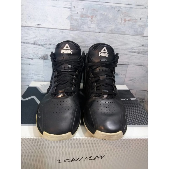 Peak Tony Parker TP1 Professional Basketball Training Sneaker Size 13 Black - Picture 1 of 9